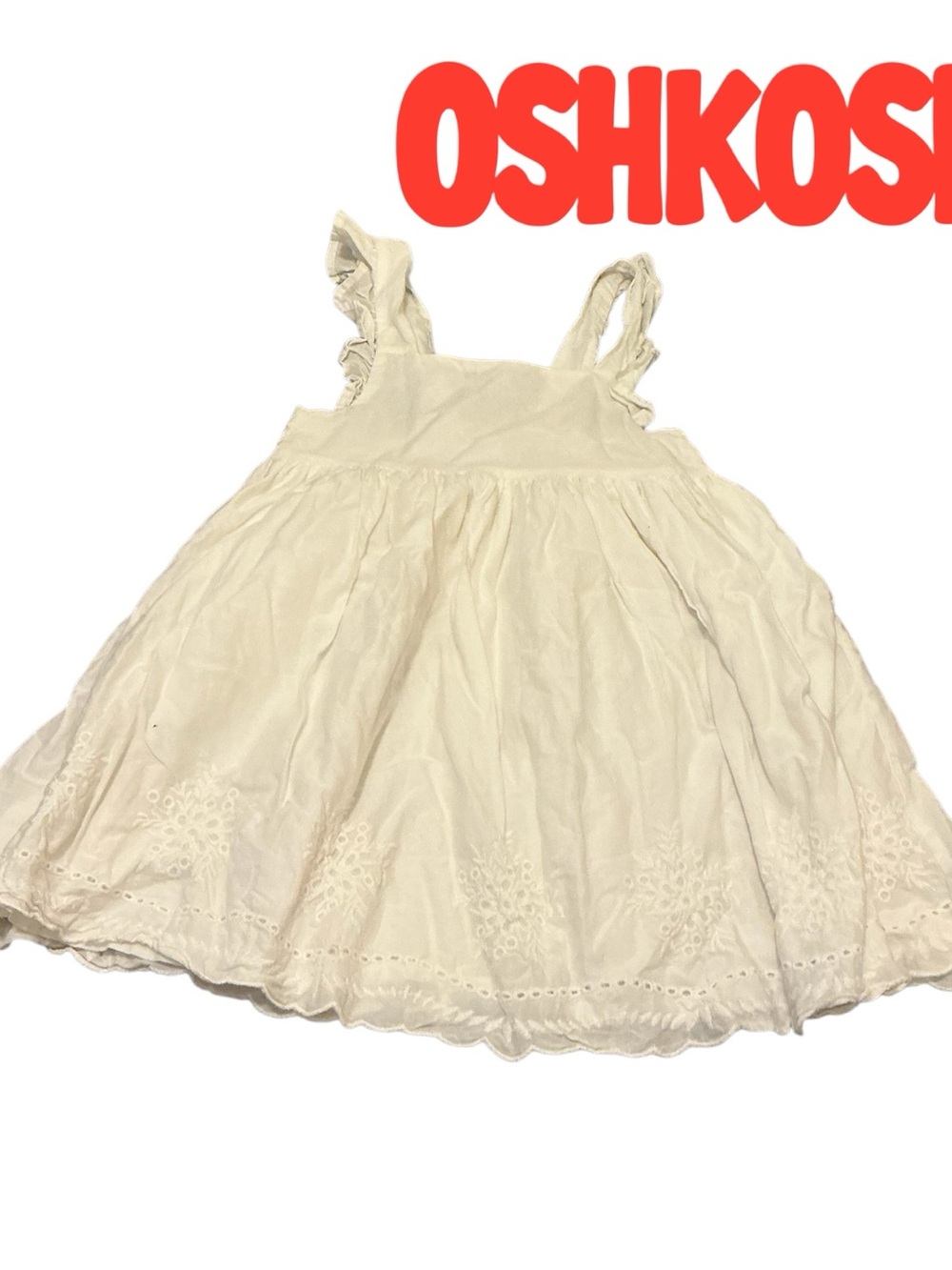 OshKosh B'gosh Cream Embroidered Sundress